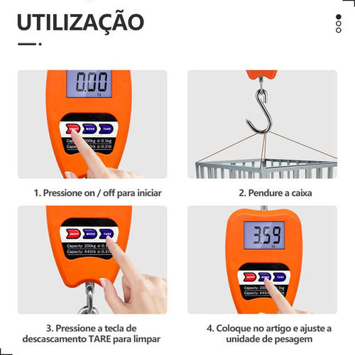Balança Digital Suspensa 100kg 200kg Alta Precisão