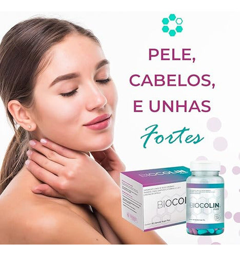 Biocolin® - Hair - 60 Cápsulas De 500mg Sabor Sem Sabor