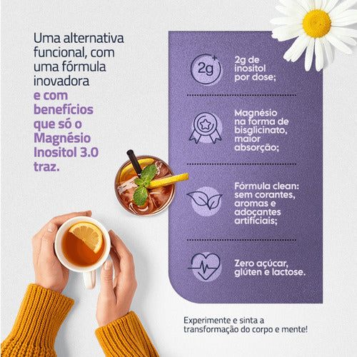 True Magnésio + Inositol Relief 3.0 Camomila E Lavanda 350g