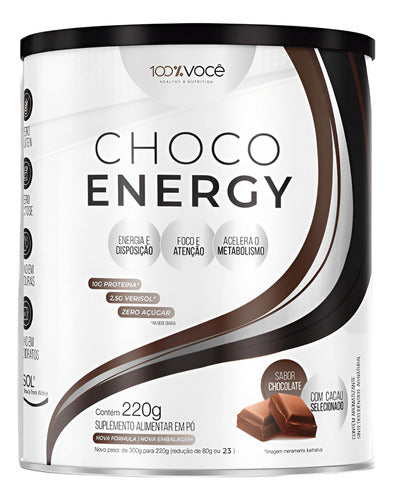 Choco Energy Superfood Sabor Chocolate 220g 100% Você