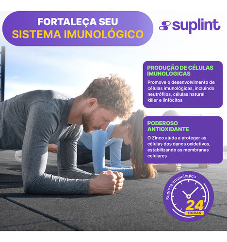 Suplemento Alimentar De Zinco 30 Mg 60 Cápsulas - Suplint Sabor Sem Sabor