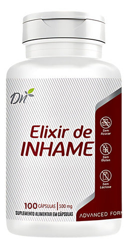 Suplemento Elixir De Inhame 500mg 100 Cáps Denature Encapsulados Sabor Natural Em Pote 200g