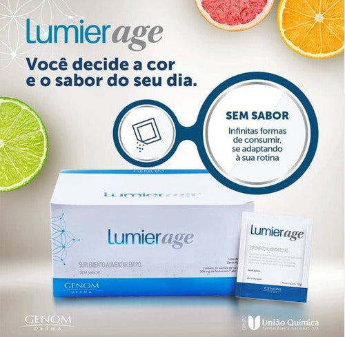 Lumier age colágeno Genom pó com 30 sachês sem sabor