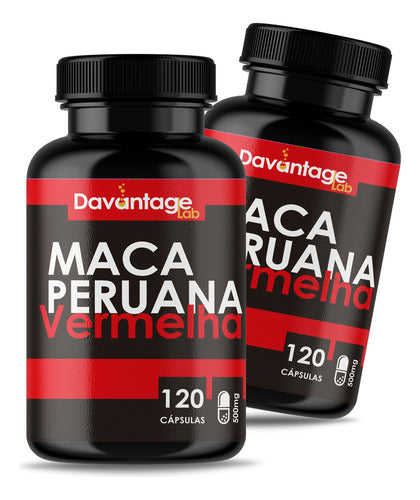 Maca Peruana Vermelha 100% Pura 500mg 120 Cápsulas