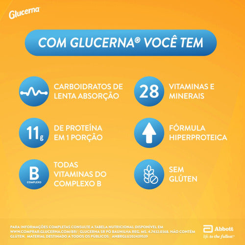 Suplemento Em Pó Glucerna Abbott Em Lata De 850g