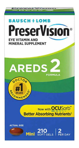Preservision Areds2 Eye Vitamin & Mineral Supplement 210caps Sabor Sem sabor