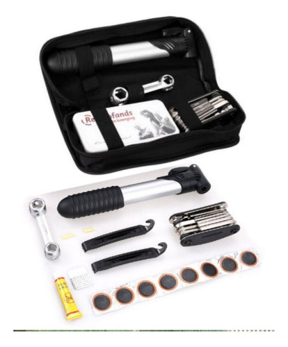 Kit Ferramenta Bike Bolsa Chave Bomba Remendo Reparo Seguro