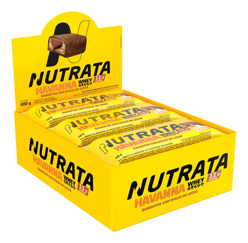 Whey Grego Bar Banoffee Com Doce De Leite - Nutrata 12 Un