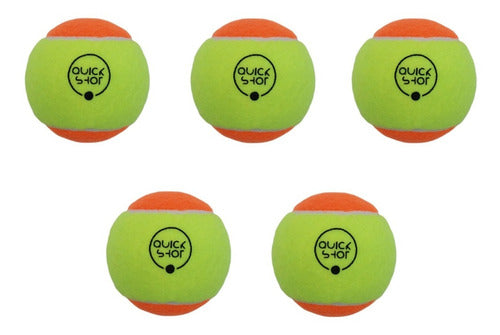 Kit 5 Pcs Bola Beach Tennis Bolinha Tênis Praia Quick Shot