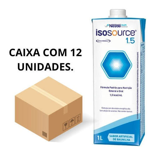 Isosource 1.5 1000ml Nestle C/12 Unidades Sabor Baunilha