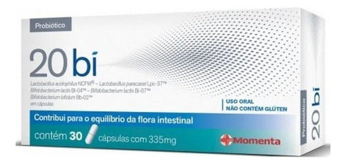 20 Bi Suplemento Probiótico Com 30 Cápsulas Flora Intestin Sabor Without flavor