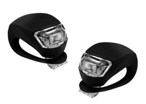Sinalizador Led Duplo Modelo Sapinho Bike Kit 02 Unidades Cor Preto