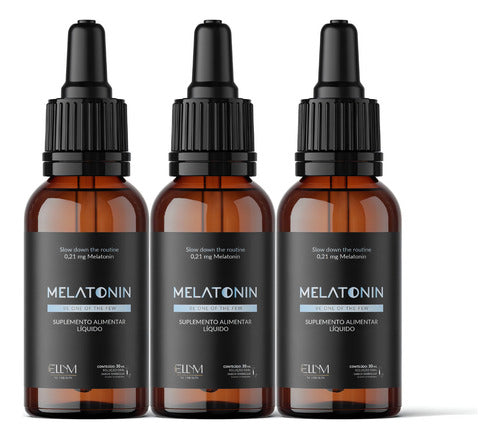 Melatonina Em Gotas Maracujá Ellym Nutrition Kit 3un 30ml