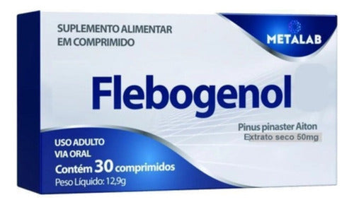 Flebogenol Suplemento Alimentar Pinus Pinaster Metalab 50mg 30cpr