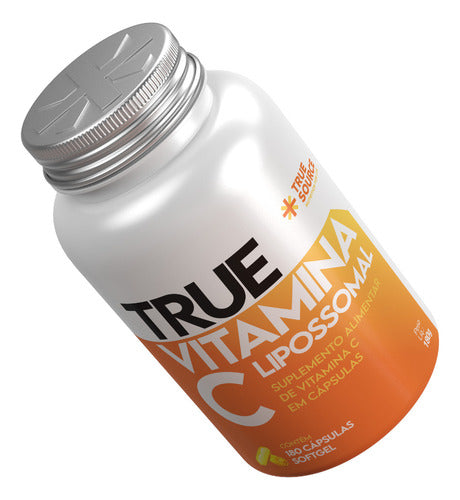 True Vitamina C Lipossomal 180 Cápsulas - True Source Sabor Sem sabor