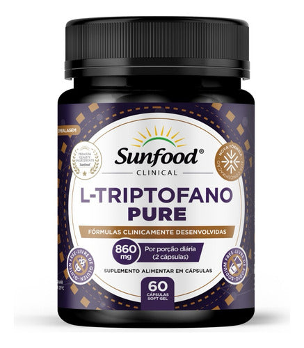 Suplemento Em Softgel Sunfood Tripofano Pure Pote 60un Sem sabor