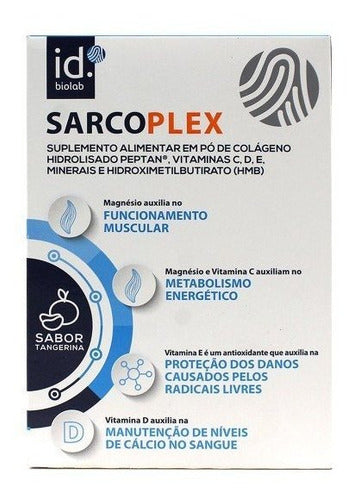 Sarcoplex Colágeno Hidrolisado Vitaminas C,d,e Hmb Sabor Tangerina