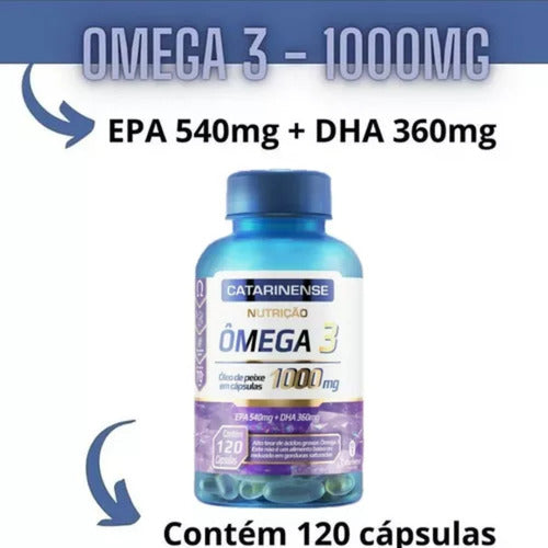 Ômega 3 EPA 540mg DHA 360mg Catarinense 120 Cápsulas