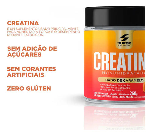 Caramelo De Creatina Pote Com 40 Unidades Super Nutrition