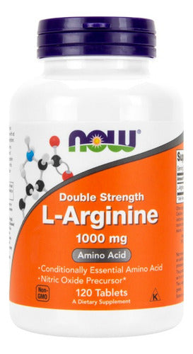 L-arginine 1000mg 120 Tabs Arginina Força Dupla - Now Foods