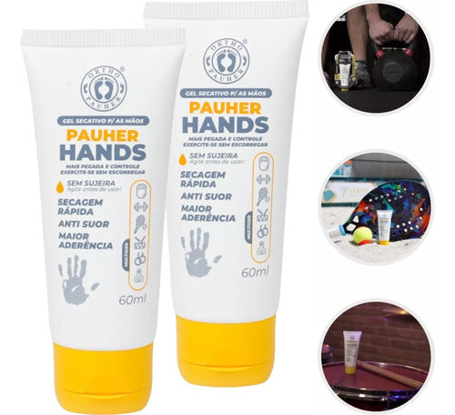 2un Gel Secativo Para Mãos Pauher Hands 60ml Pegada Esportes