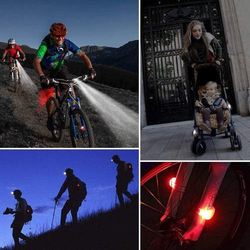 Sinalizador Led Duplo Modelo Sapinho Bike Kit 02 Unidades Cor Preto