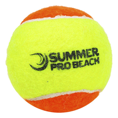 Kit Com 3 Bolinhas De Beach Tennis Summer Pro Beach Esportes Cor Amarelo