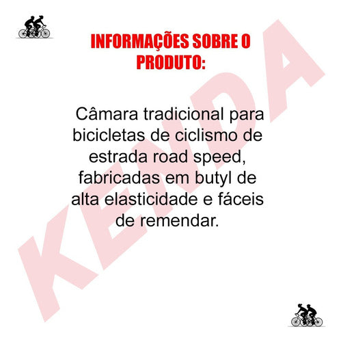 Par Câmara Ar Speed Kenda 700x23/25 Valvula Presta 48mm