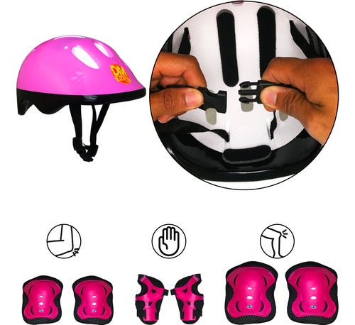 Patins Roller Ajustavel Com Kit De Proteção