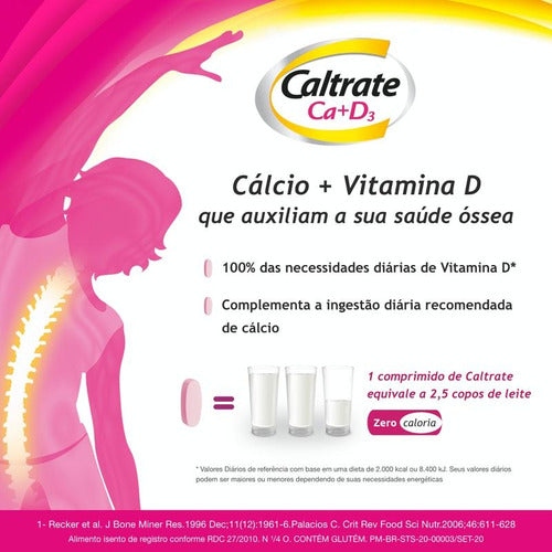 Suplemento Vitamínico Caltrate Ca+d3 600mg+200ui 60 Comprim Sabor Without flavor