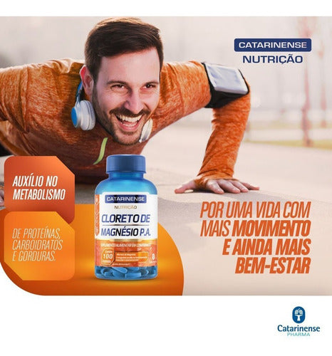 Suplemento Em Comprimidos Catarinense Pharma Cloreto De Magnésio Em Pote 100 Un