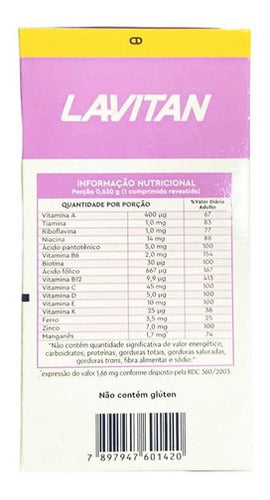 Lavitan Multivitamínico +50 Mulher 60 Cápsulas