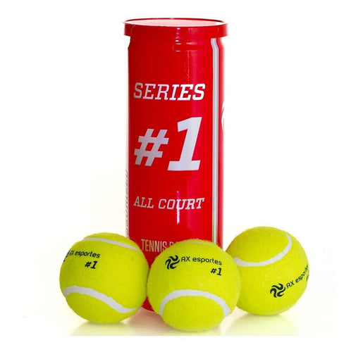 Pack C/ 10 Tubos De Tênis Premium Ax Esportes Tubo Com 3