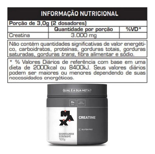 Creatina 300 Gr - Max Titanium Sabor Sem sabor