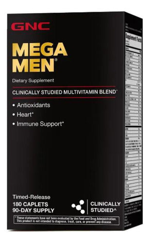 Suplemento Multivitamínico Mega Men GNC Pote com 180 Cápsulas