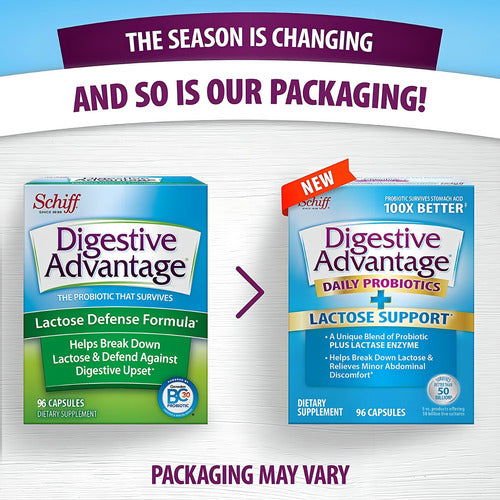 Digestive Advantage 96caps Enzima Para Intolerância Lactose