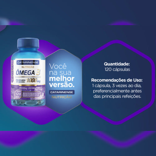 Ômega 3 EPA 540mg DHA 360mg Catarinense 120 Cápsulas