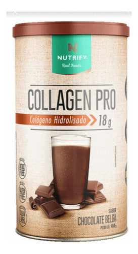 Colágeno Hidrolisado Collagen Pro Nutrify Chocolate Belga 450g