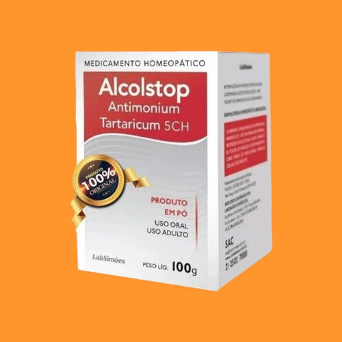 2 X Pra Parar De Beber Alcolstop Antimonium Trataricum 100g Sabor Sem Sabor