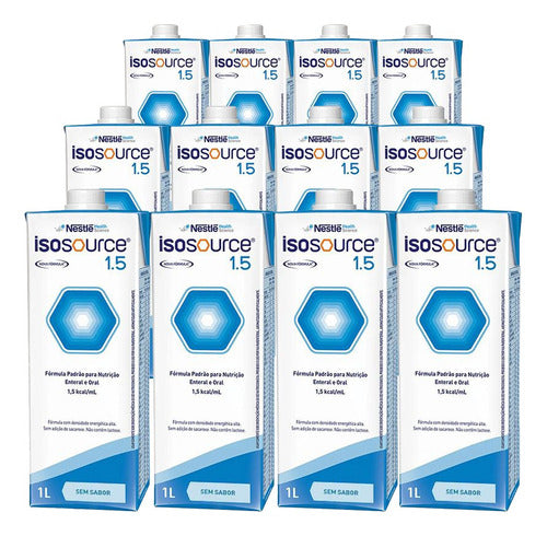 Isosource 1.5 1000ml Nestle C/12 Unidades Sabor Baunilha