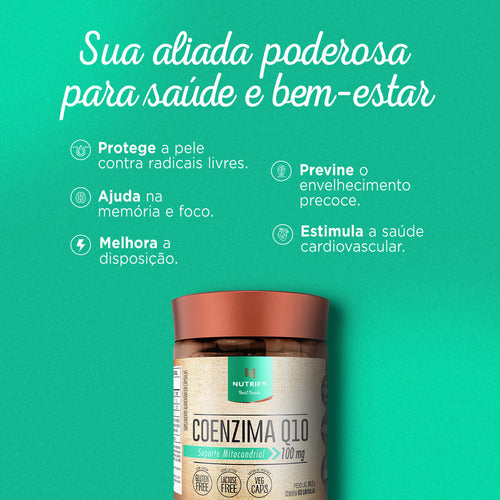 Coenzima Q10 100mg 60 Cápsulas Nutrify