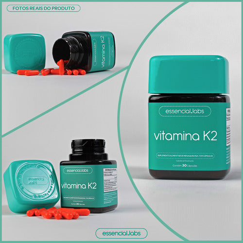 02 POTES da VITAMINA K2 MK7 Menaquinona-7 100% PURA - Fórmula Exclusiva para a Máxima Absorção e Pureza - 60 Doses