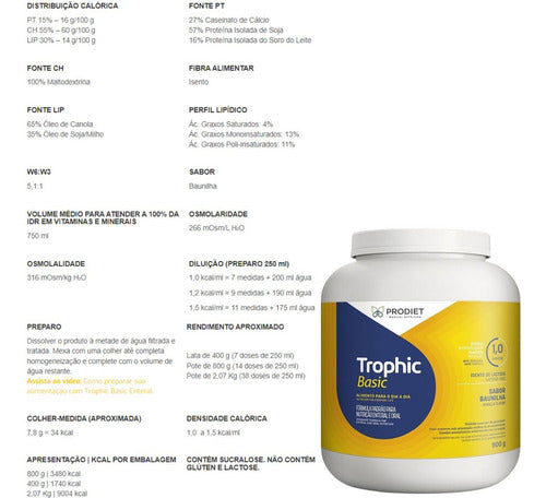 Prodiet Medical Prodiet Medical Nutrition Trophic Basic 800g Sabor Baunilha