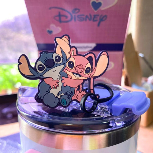 Copo Térmico Stitch Tumbler Inox Personagens Frio Até 12h Cor Azul-aço