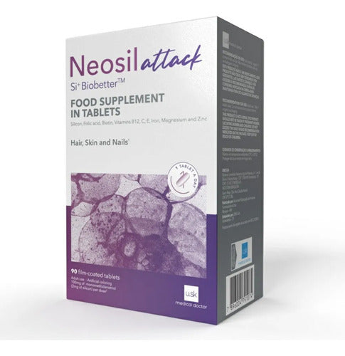 Neosil Attack Cabelo, Pele E Unhas 90 Comprimidos Sabor Sem sabor