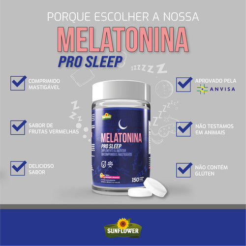 Suplemento De Melatonina 150 Comprimidos - Sunflower