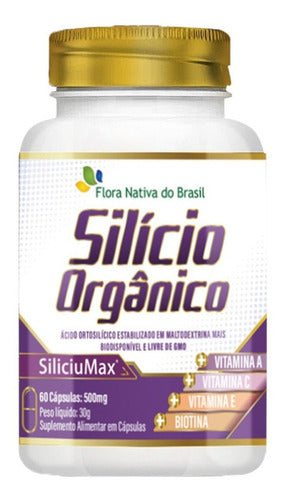Silício Orgânico E Vitaminas 60 Cápsulas Flora Nativa