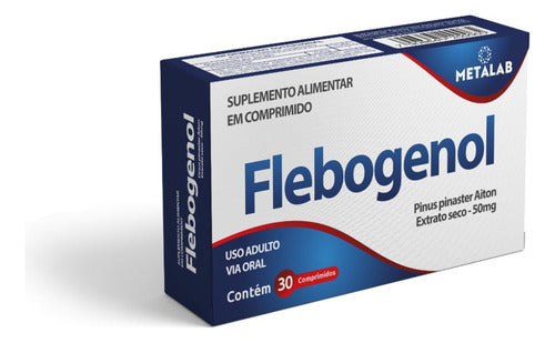 Flebogenol Suplemento Alimentar Pinus Pinaster Metalab 50mg 30cpr
