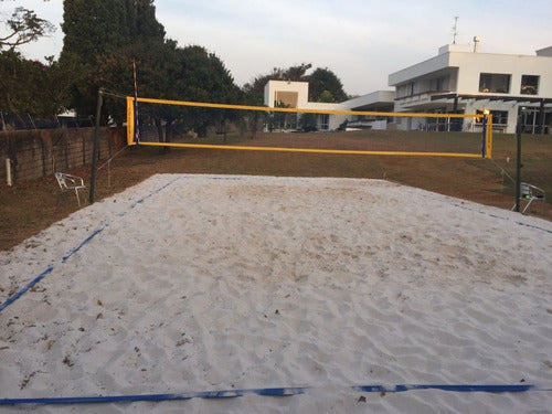 Rede De Beach 6,4m De Comp.+ Marcação 6,4mx12,8m + Cabo Aço