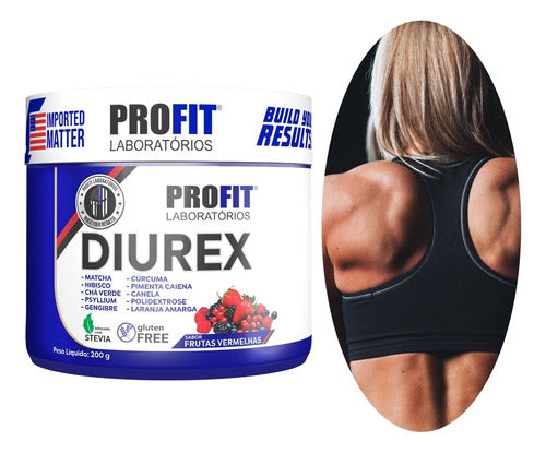 Diurex Chá Diurético Termogênico Detox 200g - Profit Sabor Frutas vermelhas
